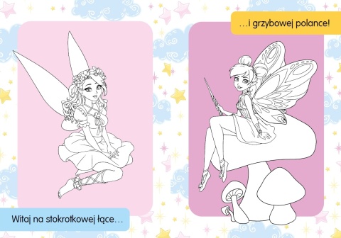 Kolorowanka z tatuażami świecą w ciemności Wróżki Malowanka dla dzieci