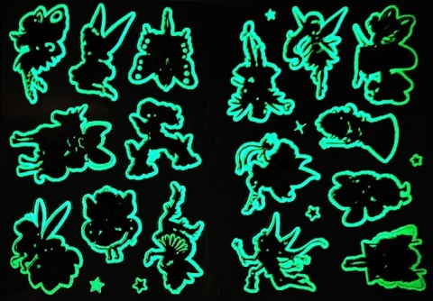 Kolorowanka z tatuażami świecą w ciemności Wróżki Malowanka dla dzieci