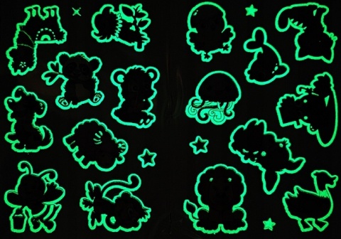 Kolorowanka z tatuażami świecą w ciemności Zwierzęta Malowanka dla dzieci