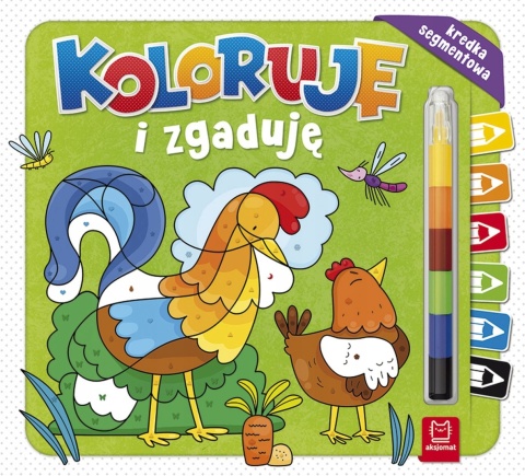 Koloruję i rysuję książeczka dla dzieci z kredką segmentową kolorowanka