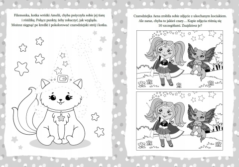 Kotki wróżek Zadanka & piaskowanki Malowanie piaskiem ćwiczenia dla dzieci