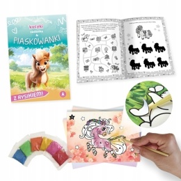Kucyki Zadanka & piaskowanki Malowanie piaskiem ćwiczenia dla dzieci