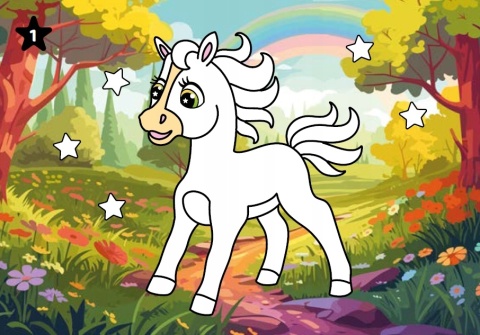 Kucyki Zadanka & piaskowanki Malowanie piaskiem ćwiczenia dla dzieci