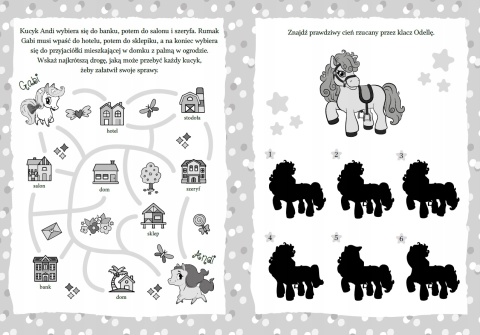 Kucyki Zadanka & piaskowanki Malowanie piaskiem ćwiczenia dla dzieci