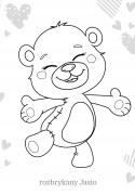 Malowanka dla dzieci Kolorowanka Maluszkowe malowanie Słodkie misie