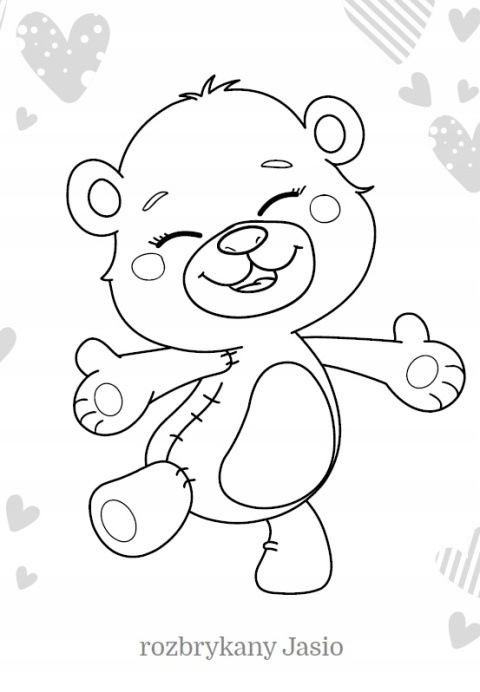 Malowanka dla dzieci Kolorowanka Maluszkowe malowanie Słodkie misie
