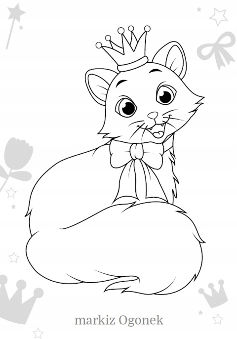 Malowanka dla dzieci kolorowanka Maluszkowe malowanie Kotki księżniczki