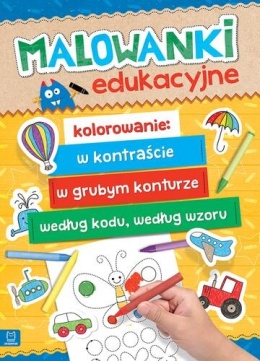 Malowanki edukacyjne Kolorowanie Gruby Kontur Książeczka dla Dzieci