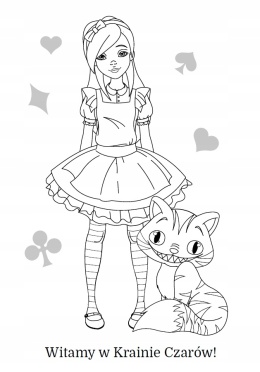 Maluszkowe malowanie Alicja w krainie czarów Kolorowanka Malowanka