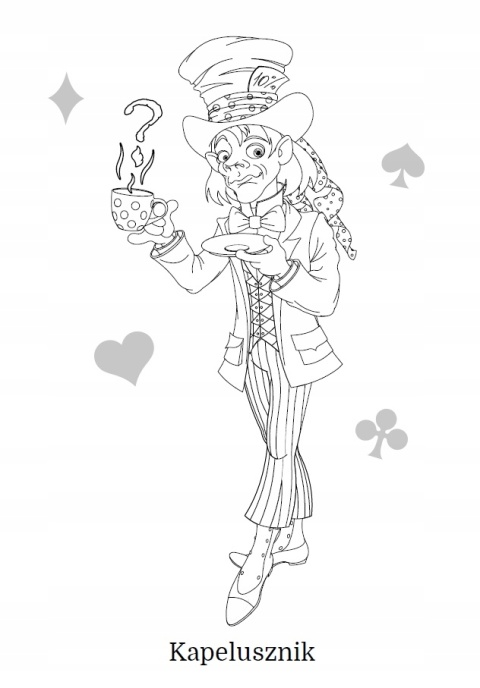 Maluszkowe malowanie Alicja w krainie czarów Kolorowanka Malowanka