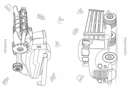 Maluszkowe malowanie Pojazdy na wsi Kolorowanka Malowanka dla dzieci