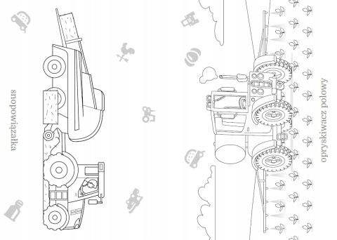 Maluszkowe malowanie Pojazdy na wsi Kolorowanka Malowanka dla dzieci