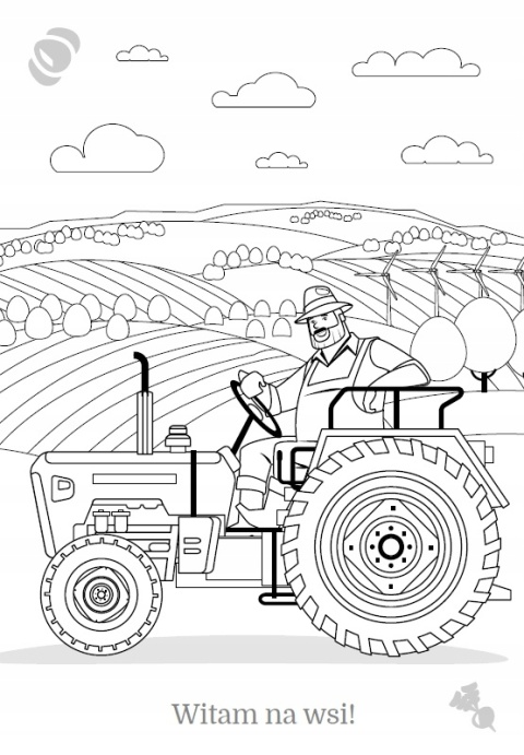 Maluszkowe malowanie Pojazdy na wsi Kolorowanka Malowanka dla dzieci