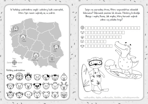 Moja mapa Polski Książeczka edukacyjna dla dzieci Podstawy geografii