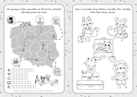 Moja mapa Polski Książeczka edukacyjna dla dzieci Podstawy geografii