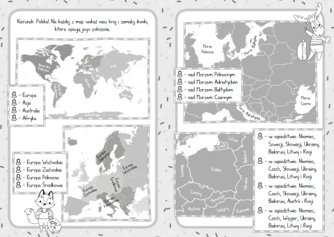 Moja mapa Polski Książeczka edukacyjna dla dzieci Podstawy geografii
