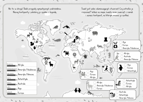 Moje mapy świata książeczka edukacyjna dla dzieci zadania labirynty nauka