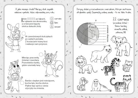 Moje pory roku edukacyjna książeczka przyrodnicza dla przedszkolaka zadania