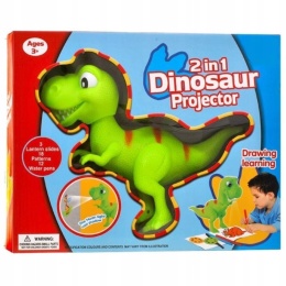 PROJEKTOR DO NAUKI RYSOWANIA RZUTNIK DINOZAUR + AKCESORIA UCZY RYSOWAĆ