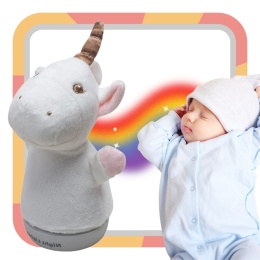 Pluszowa Lampka Nocna Urocza Miękka Jednorożec Automatyczna Zmiana Kolorów