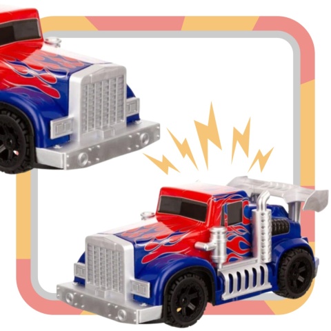 SAMOCHÓD TIR ZDALNIE STEROWANY AUTO DYM ŚWIECI RC