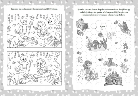 Syrenki Zadanka & piaskowanki Malowanie piaskiem ćwiczenia dla dzieci