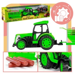 TRAKTOR ZDALNIE STEROWANY CIĄGNIK Z PRZYCZEPĄ NA AKUMULATOR RC AKCESORIA