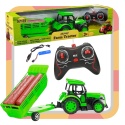 TRAKTOR ZDALNIE STEROWANY CIĄGNIK Z PRZYCZEPĄ NA AKUMULATOR RC AKCESORIA