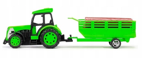 TRAKTOR ZDALNIE STEROWANY CIĄGNIK Z PRZYCZEPĄ NA AKUMULATOR RC AKCESORIA
