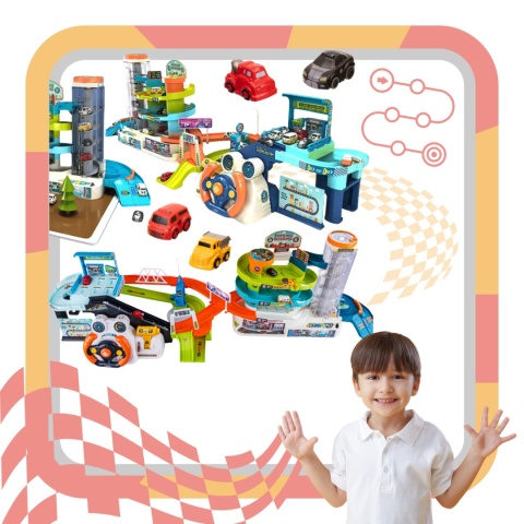 Tor Przeszkód Dla Samochodów Interaktywny Parking Winda Kierownica Auta XXL