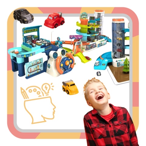 Tor Przeszkód Dla Samochodów Interaktywny Parking Winda Kierownica Auta XXL