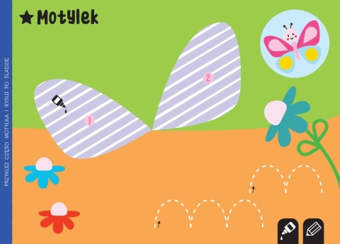 Wycinam naklejam rysuję - edukacyjna książeczka zwierzęta dla 4-6 latka