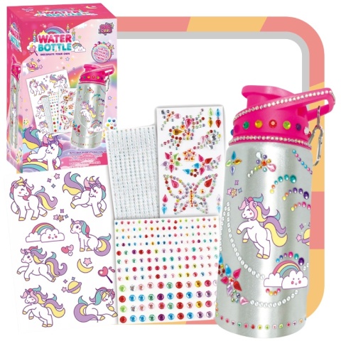 ZESTAW KREATYWNY WYKLEJANKA MALOWANKA DIAMENTOWA BUTELKA BIDON MOZAIKA 5D