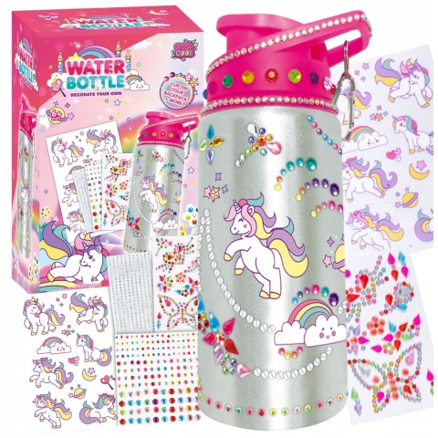 ZESTAW KREATYWNY WYKLEJANKA MALOWANKA DIAMENTOWA BUTELKA BIDON MOZAIKA 5D