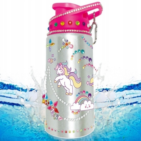 ZESTAW KREATYWNY WYKLEJANKA MALOWANKA DIAMENTOWA BUTELKA BIDON MOZAIKA 5D