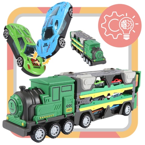 ZESTAW TOR WYŚCIGOWY POCIĄG POJAZD SAMOCHODZIKI EFEKTY DŹWIĘKOWE