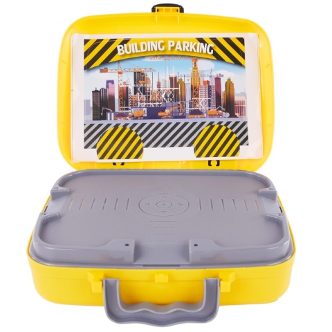 Zestaw Walizka Na Kółkach Plac Budowy Z 5 Autek Miasteczko Akcesoria