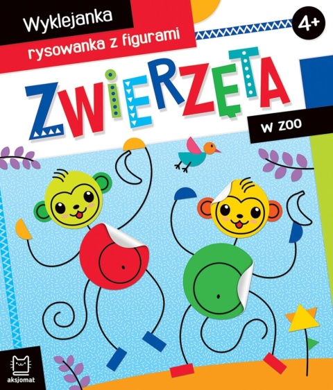 Zwierzęta w zoo Wyklejanka rysowanka z figurami 4+ Książeczka dla dzieci