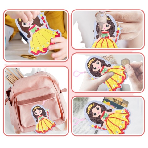 Haft Diamentowy Malowanie Diamentami Zestaw Mozaika 5D Księżniczka