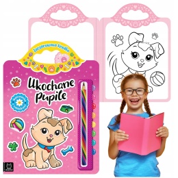 Kolorowanka z naklejkami i zaczarowaną kredką Ukochane pupile dla dzieci