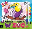 Koloruję i poznaję W zoo Kredka segmentowa Aksjomat kolorowanka edukacyjna
