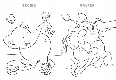 Malowanki dla malucha Wesołe zwierzaki Aksjomat kolorowanka 4-6 lat