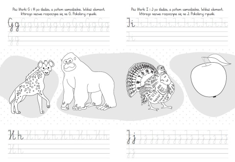 Moje literki Skrzat książeczka edukacyjna nauka pisania alfabetu