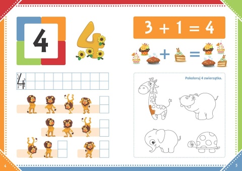 Moje pierwsze cyferki edukacyjna książeczka matematyczna dla przedszkolaka