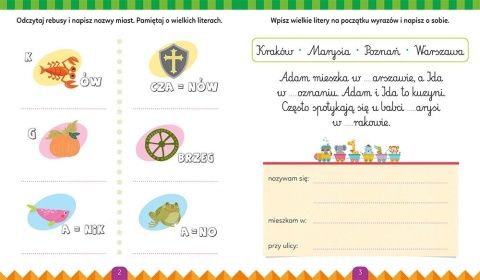 Ortografia dla dzieci książka z pisakiem do pisania i zmazywania klasy 1-3