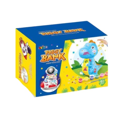 Skarbonka Na Prezent Astronauta Duża Zestaw Kreatywny Farbki i Naklejki