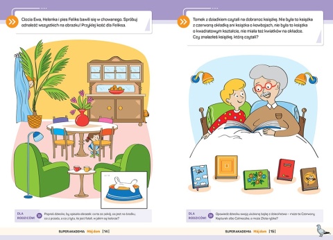 Super Akademia Mój dom edukacyjna książeczka dla przedszkolaka 4+ naklejki