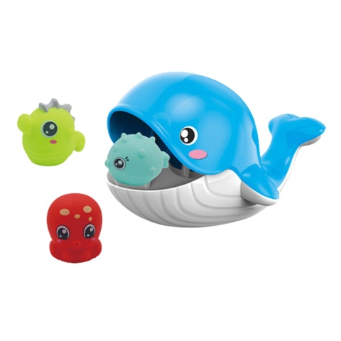 Wieloryb Zestaw Do Kąpieli Figurki Ośmiornica Rybki Zabawka Wodna