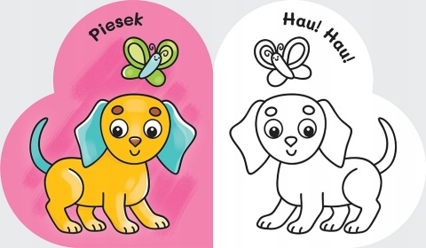 Zwierzątka Pierwsza kolorowanka z kotkiem Aksjomat z grubym obrysem 4-6 lat