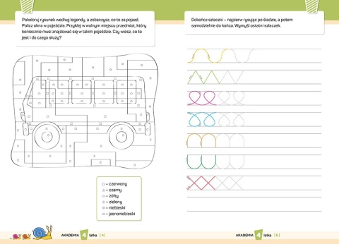 Akademia 4-latka - zeszyt z naklejkami nauka przez zabawę Wydawnictwo GREG